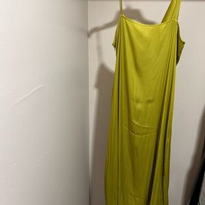 Elegant Lime Green Slip Dress